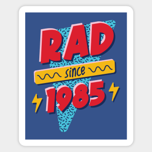 Rad Since 1985 // Retro Memphis Style 90s Nostalgia Sticker